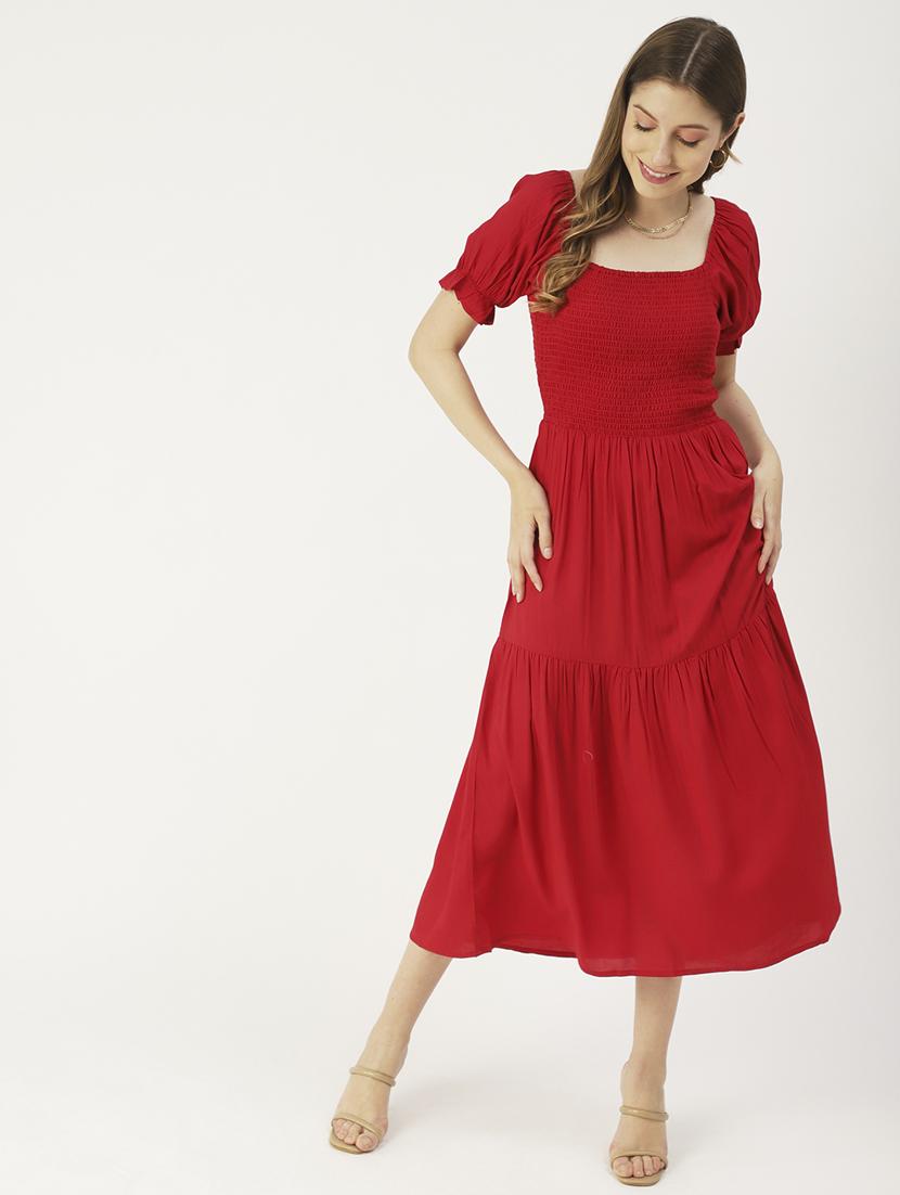 women's tiered dress solid dress - 19907156 -  Zoom Image - 0