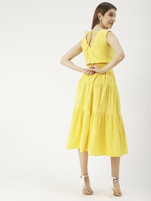 women's tiered dress solid dress - 19907163 - Standard Image - 2