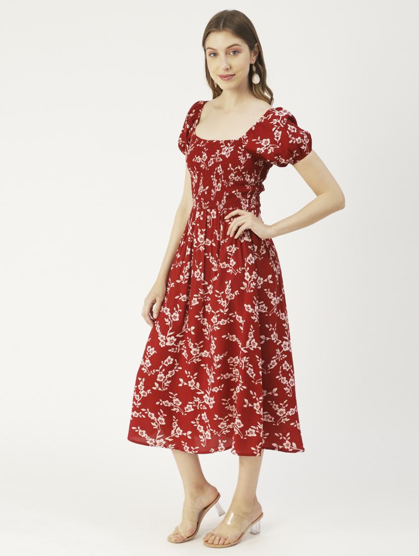 women's fit & flare floral dress - 19907166 - Zoom Image - 0