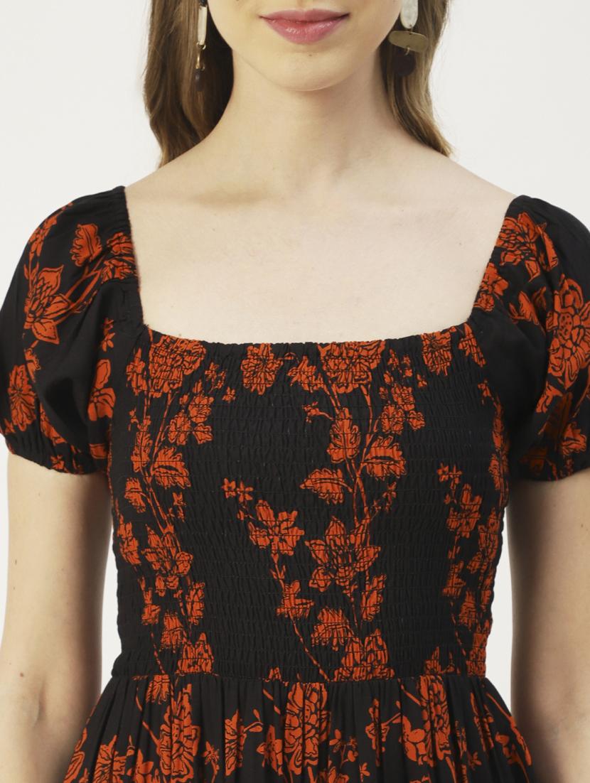 women's fit & flare floral dress - 19907167 - Standard Image - 4