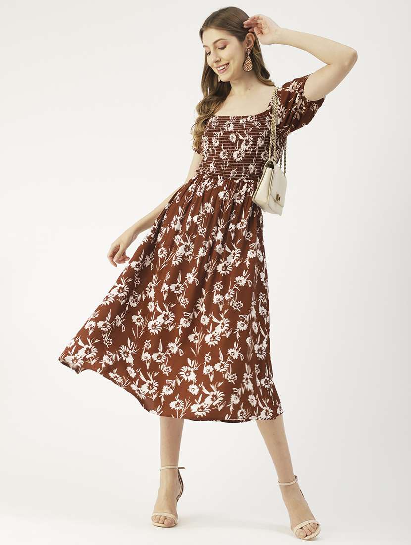 women's fit & flare floral dress
