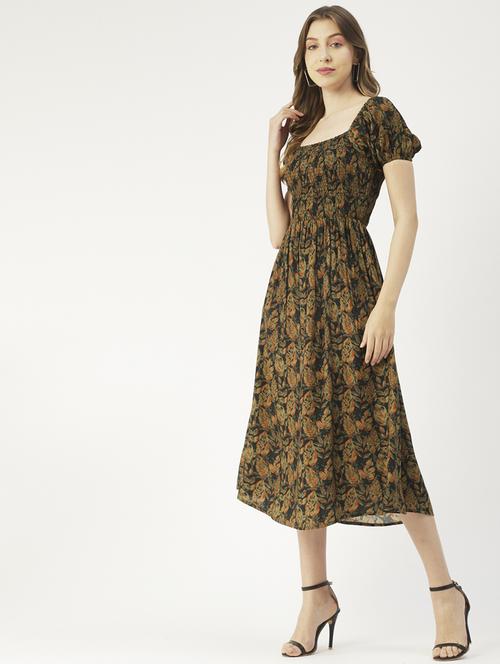 women's fit & flare floral dress - 19907169 - Standard Image - 0
