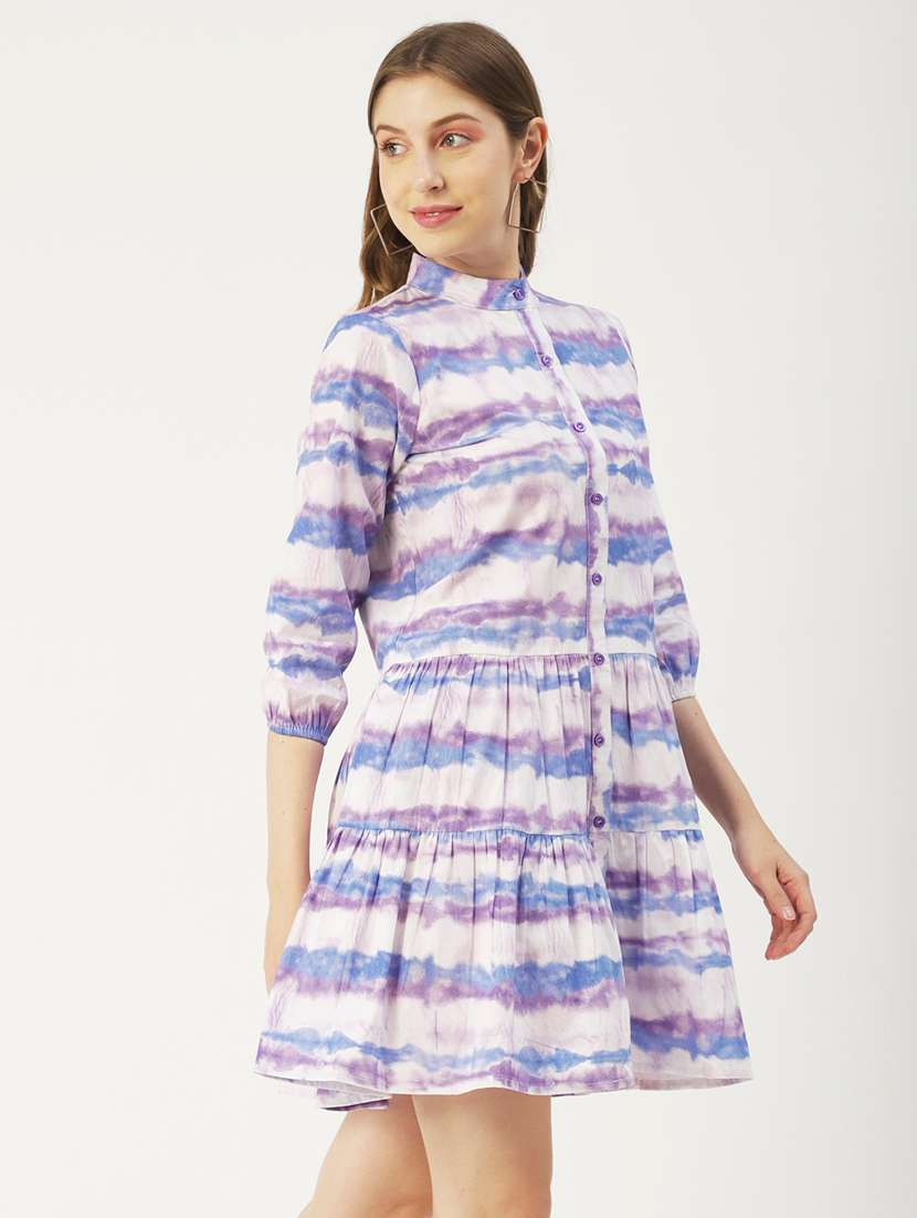 women's tiered dress printed dress - 19907173 -  Standard Image - 1