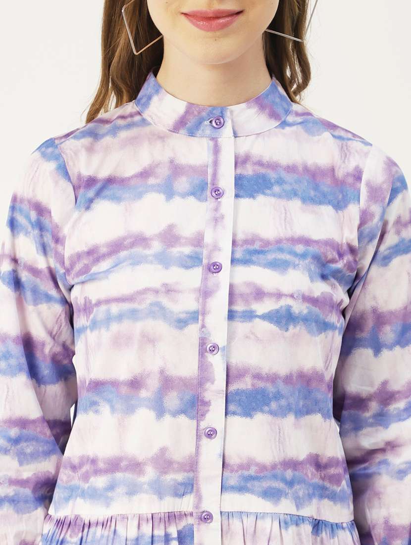 women's tiered dress printed dress - 19907173 -  Standard Image - 4