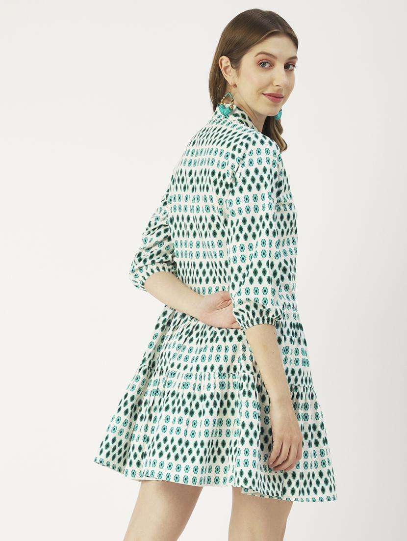 women's tiered dress geometric dress - 19907174 - Standard Image - 1