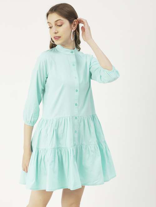 women's tiered dress solid dress - 19907177 -  Standard Image - 0