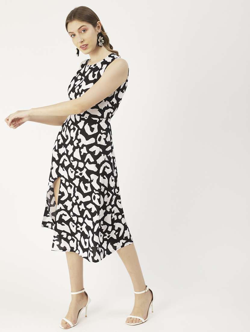 women's fit & flare printed dress - 19907181 -  Standard Image - 1