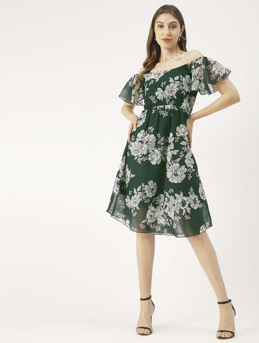 women's fit & flare floral dress