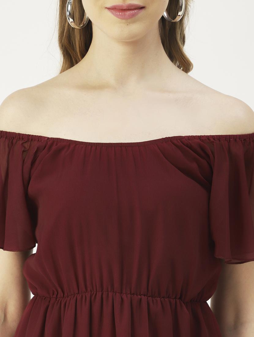 women's fit & flare solid dress - 19907199 - Standard Image - 4