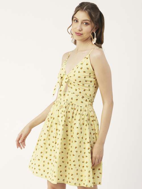 women's fit & flare printed dress - 19907208 -  Standard Image - 0