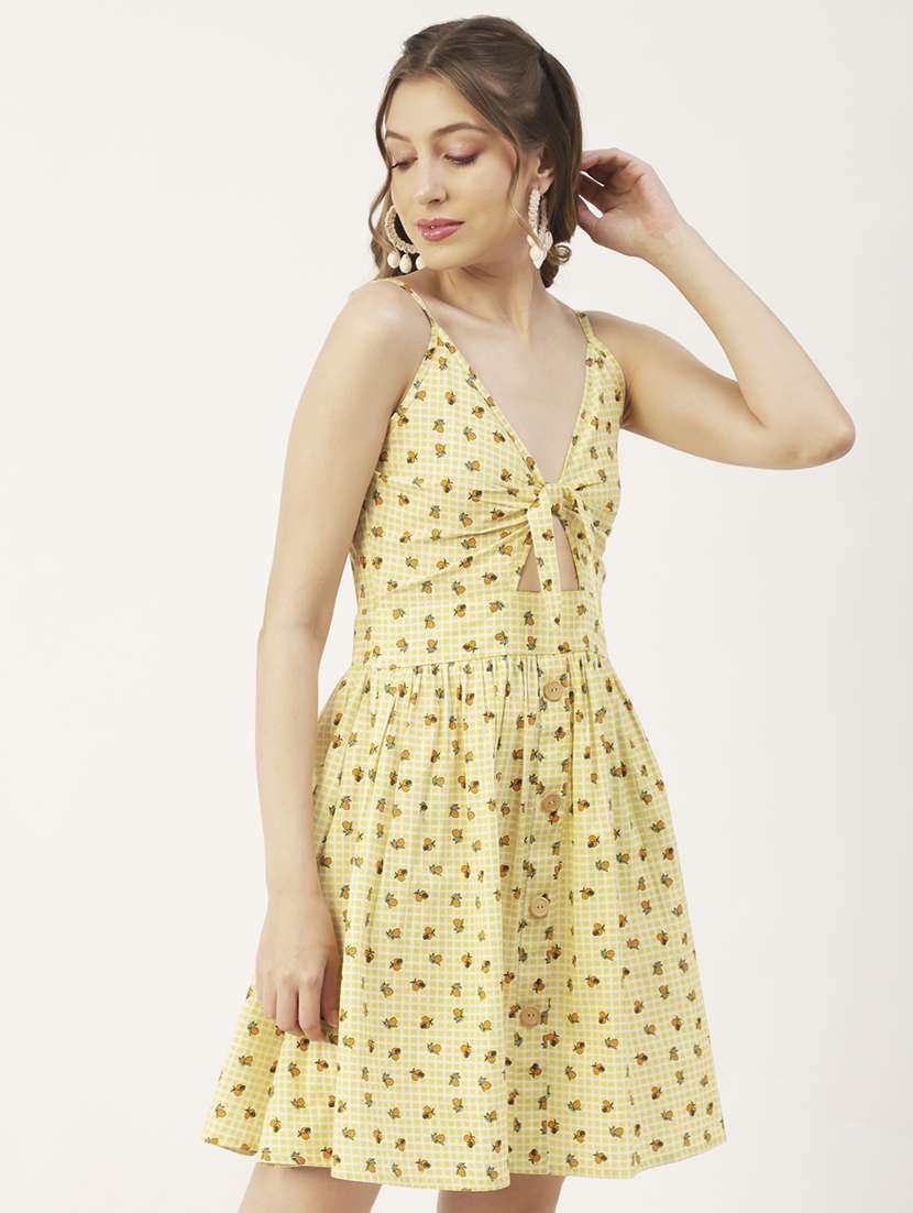 women's fit & flare printed dress - 19907208 -  Standard Image - 1