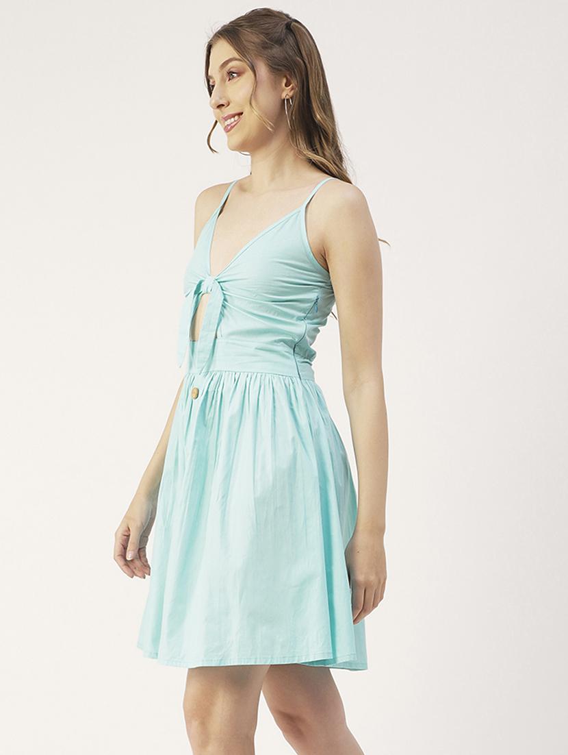 women's fit & flare solid dress - 19907211 -  Standard Image - 1