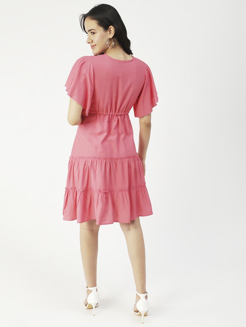 women's tiered dress solid dress - 19907224 -  Standard Image - 1