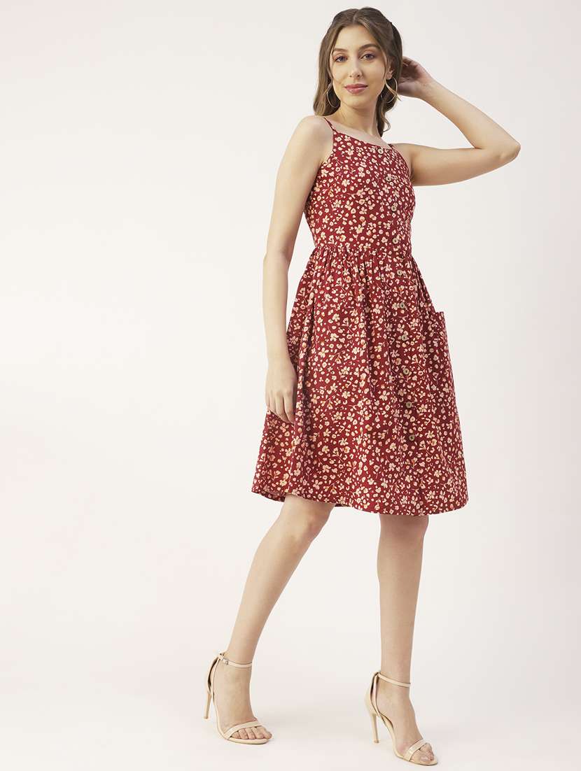 women's fit & flare floral dress - 19907228 -  Standard Image - 1