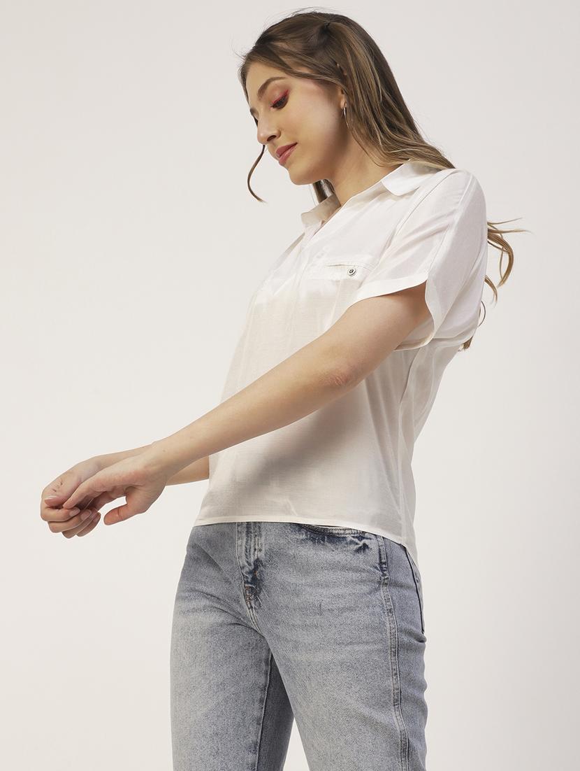women's straight collared top - 19907266 -  Standard Image - 1