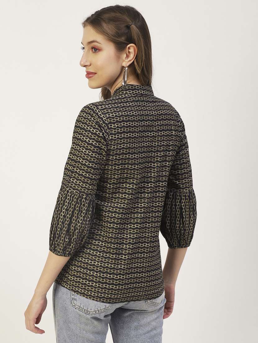 women's straight mandarin neck top - 19907286 -  Standard Image - 1