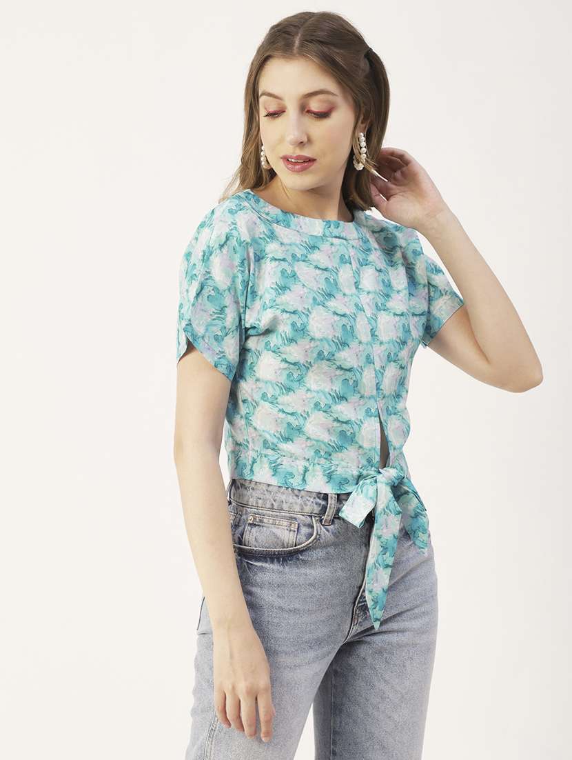 women's straight round neck top - 19907302 -  Standard Image - 1