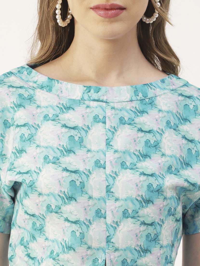 women's straight round neck top - 19907302 -  Standard Image - 4