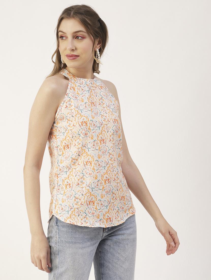 women's straight round neck top - 19907305 - Standard Image - 1