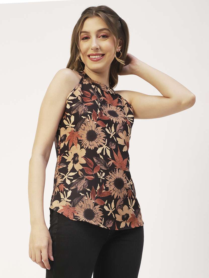 women's straight halter neck top