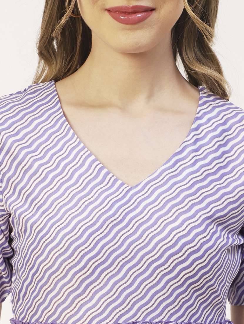 women's peplum v neck top - 19907319 -  Standard Image - 4