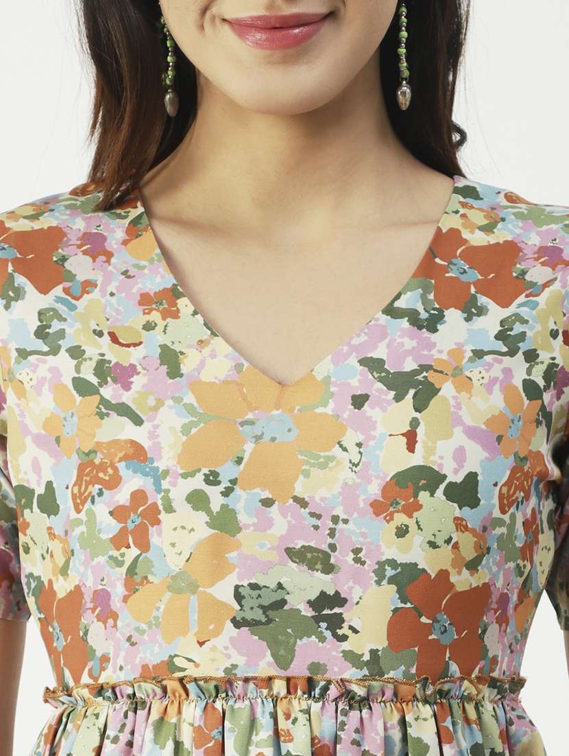 women's peplum v neck top - 19907321 -  Standard Image - 4