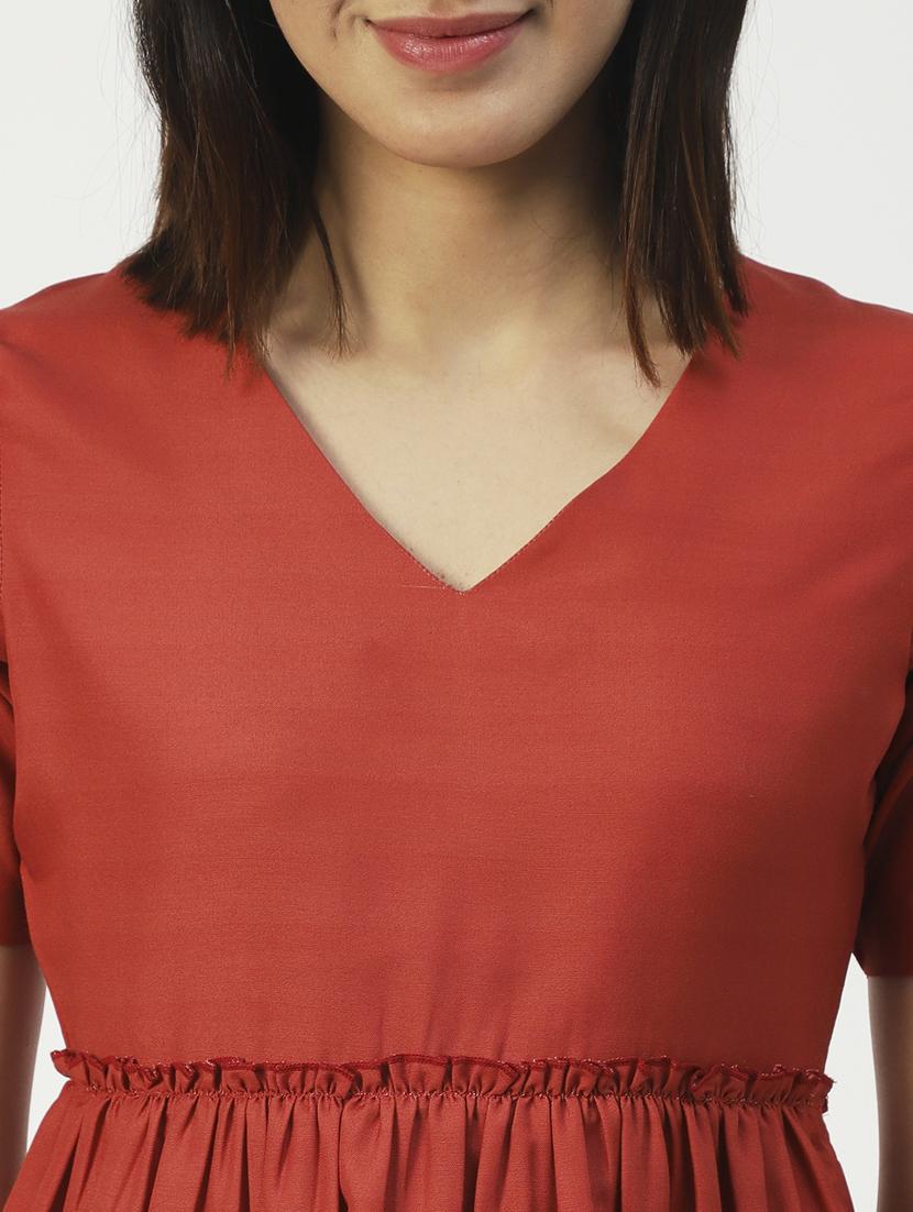 women's peplum v neck top - 19907323 - Standard Image - 4