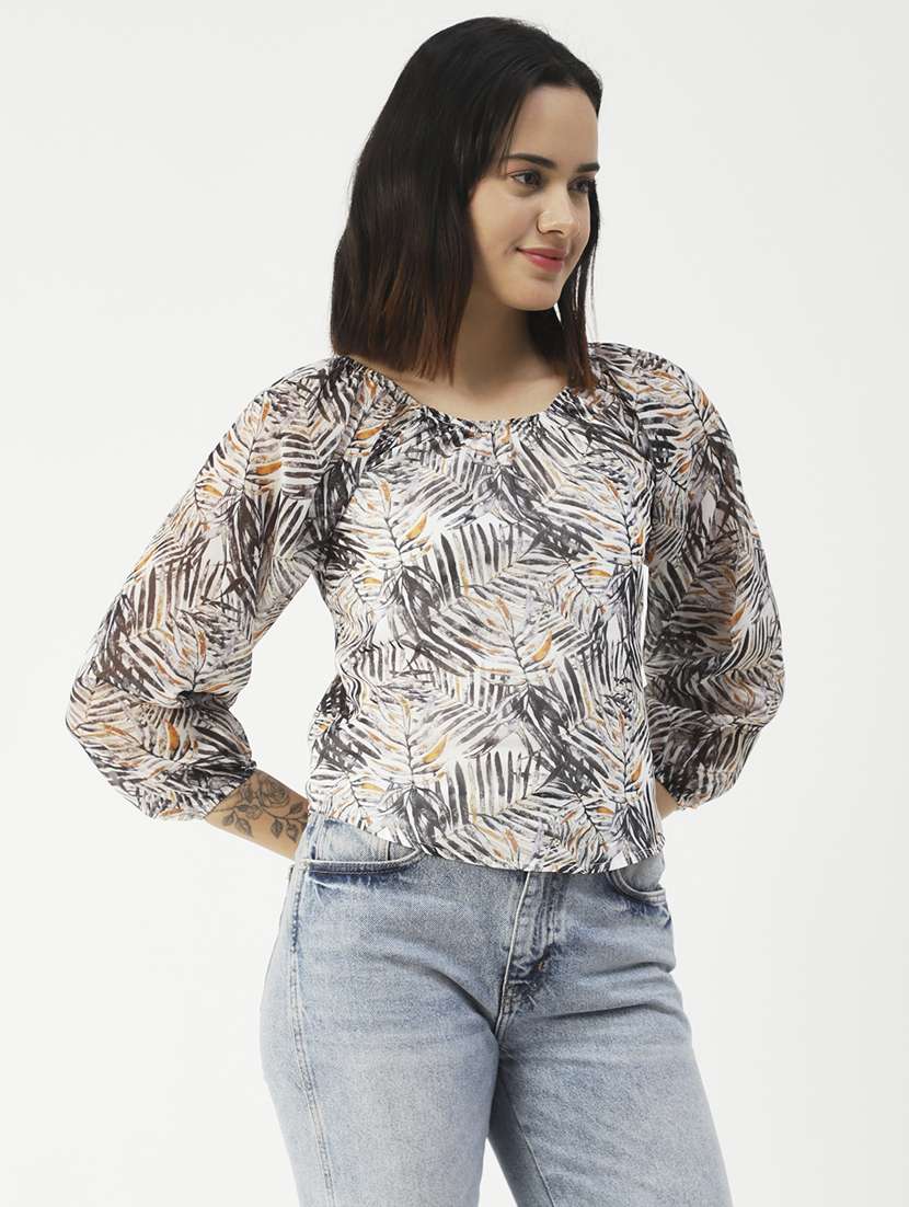 women's straight round neck top