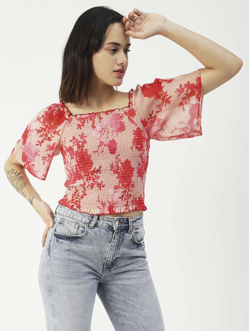 women's crop square neck top - 19907333 -  Standard Image - 1