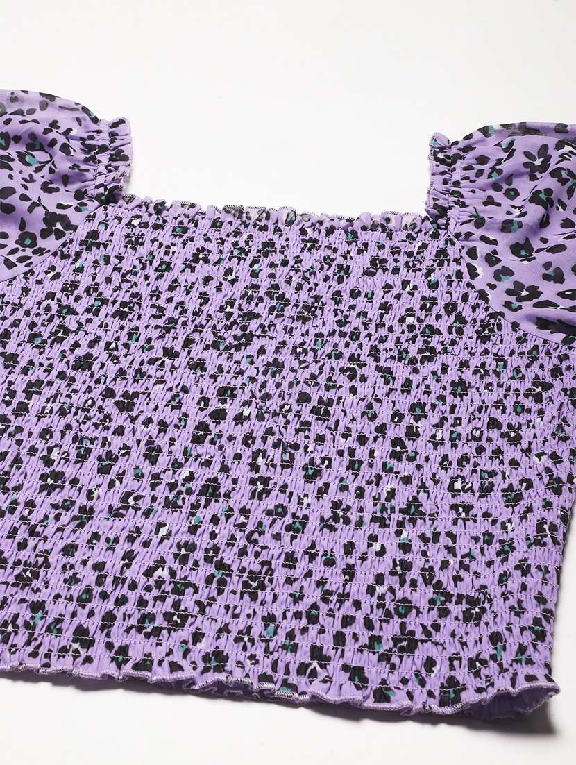 women's blouson square neck top - 19907335 -  Standard Image - 4