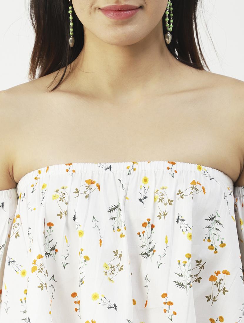 women's crop off shoulder top - 19907354 - Standard Image - 4