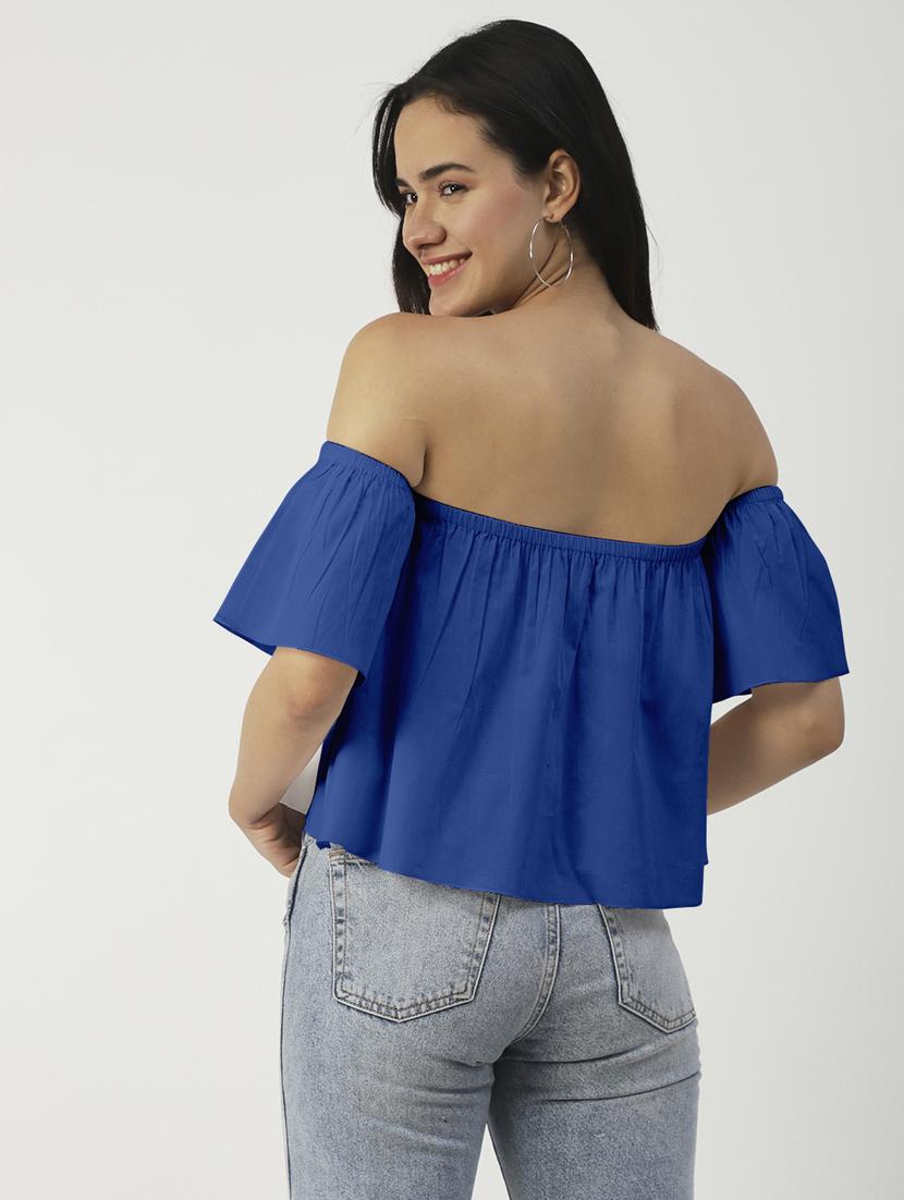 women's crop off shoulder top - 19907357 - Standard Image - 1