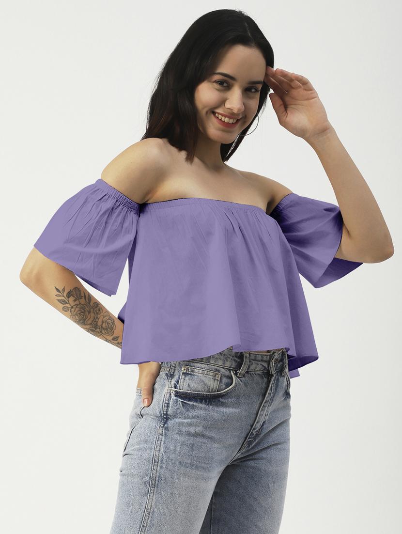 women's crop off shoulder top - 19907358 - Zoom Image - 0