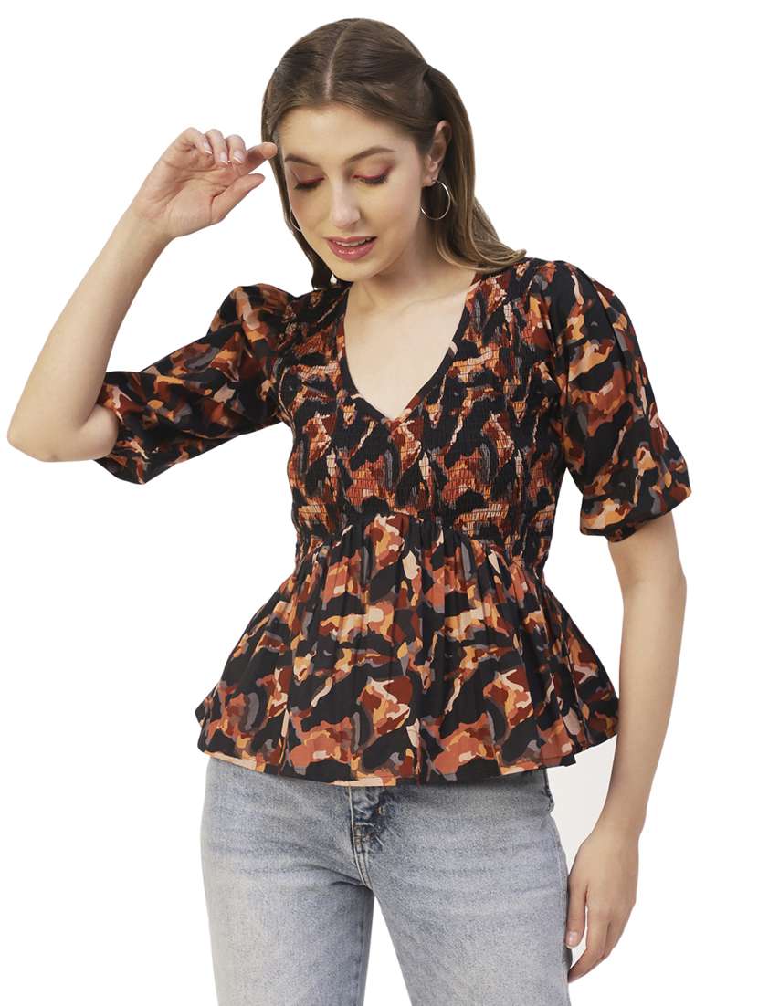 women's peplum v neck top - 19907371 -  Zoom Image - 0