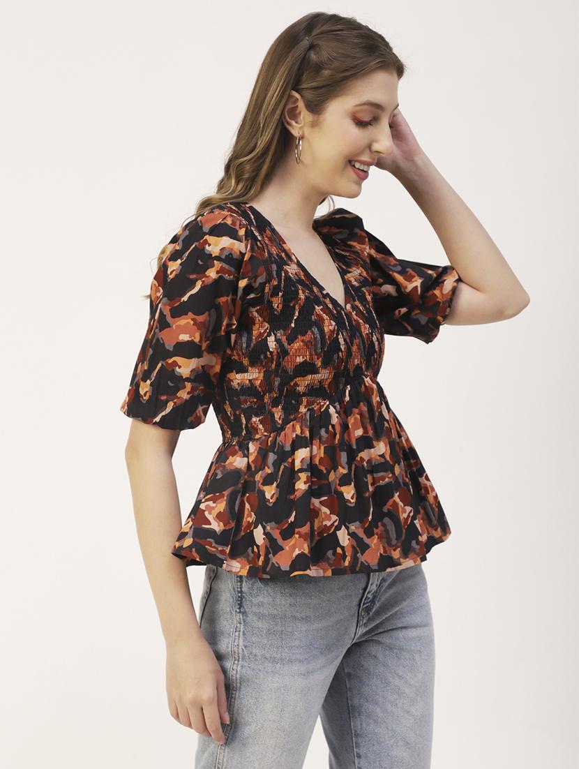 women's peplum v neck top - 19907371 -  Standard Image - 1
