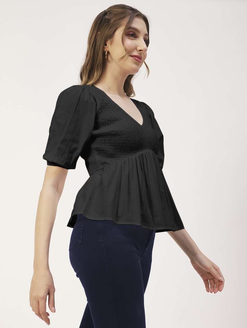 women's peplum v neck top - 19907372 -  Standard Image - 1