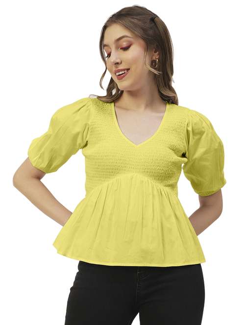 women's peplum v neck top - 19907376 -  Standard Image - 0