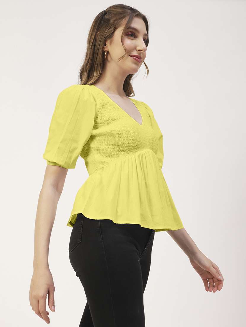 women's peplum v neck top - 19907376 -  Standard Image - 1