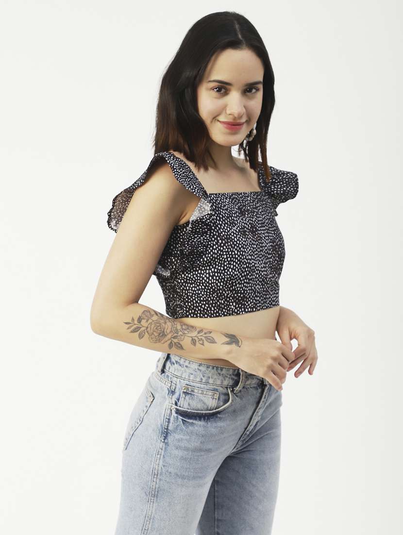 women's crop square neck top - 19907379 -  Standard Image - 1