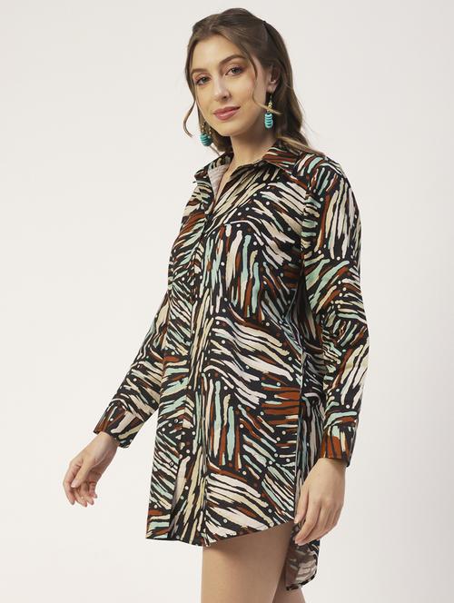 black printed regular shirt - 19907458 -  Standard Image - 0
