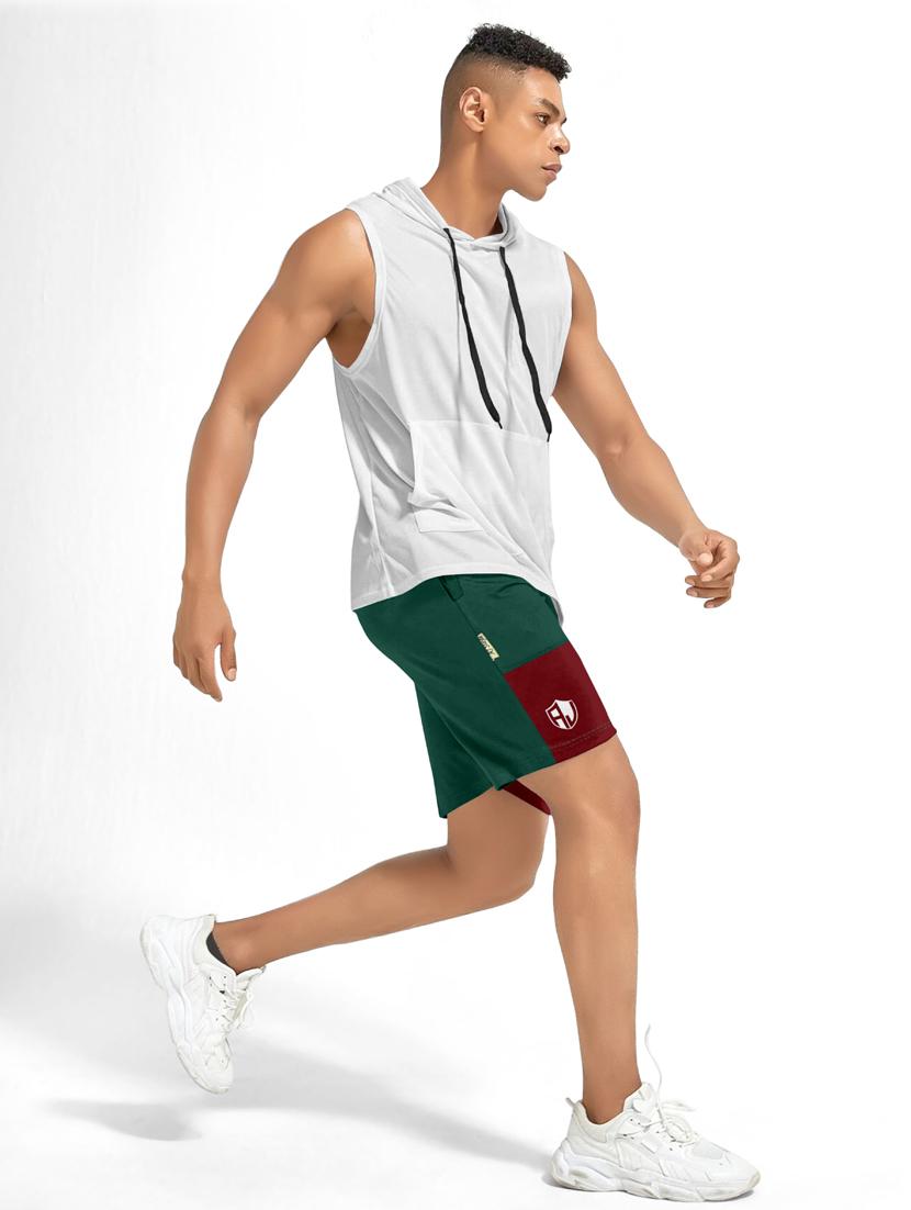 men color block cotton shorts - 19907545 - Standard Image - 4