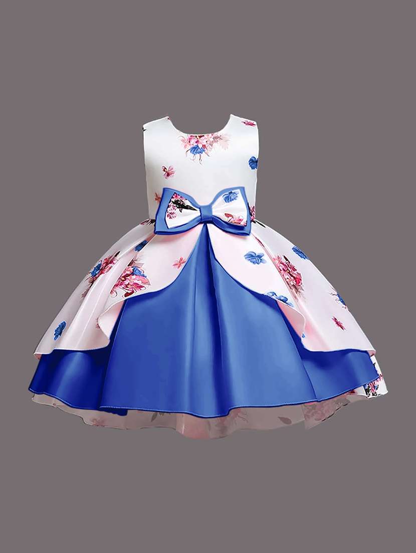 girls round neck sleeveless frock