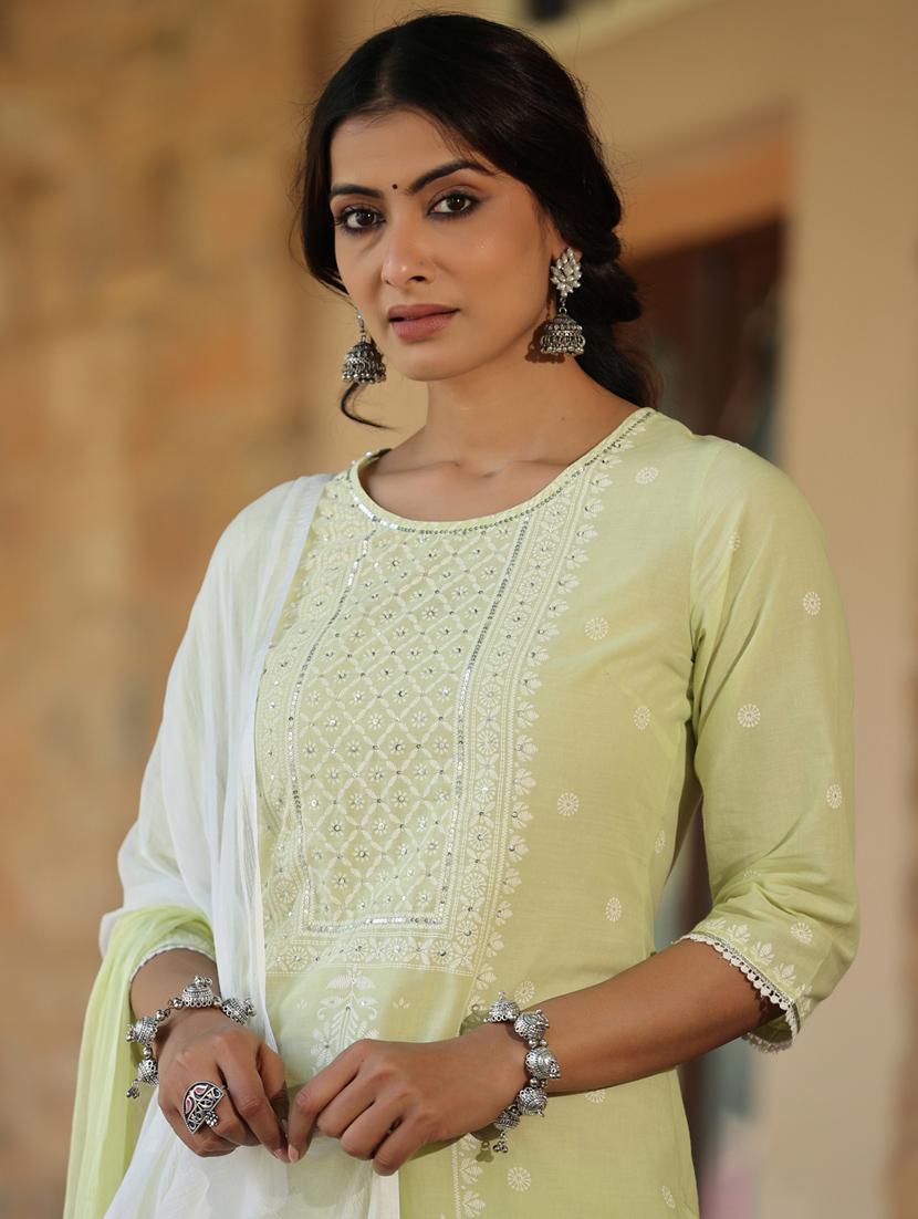 printed kurta pant set with dupatta - 19910190 - Standard Image - 4
