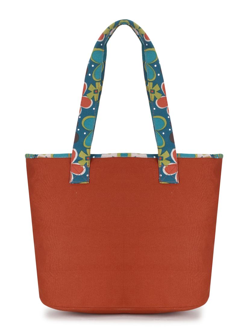 orange canvas structured tote - 19910256 - Standard Image - 1