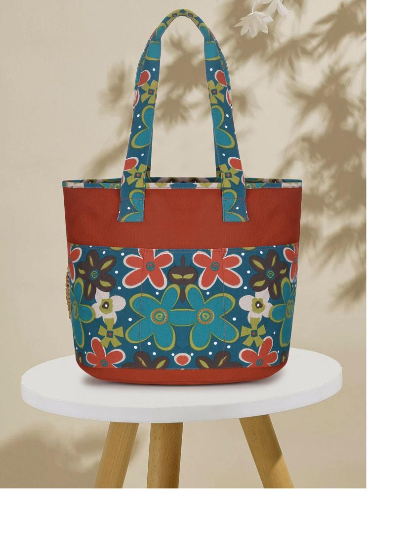 orange canvas structured tote - 19910256 - Standard Image - 4