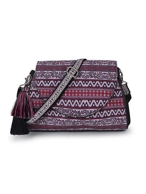 wine cotton polyester blend sling bag - 19910265 -  Standard Image - 0