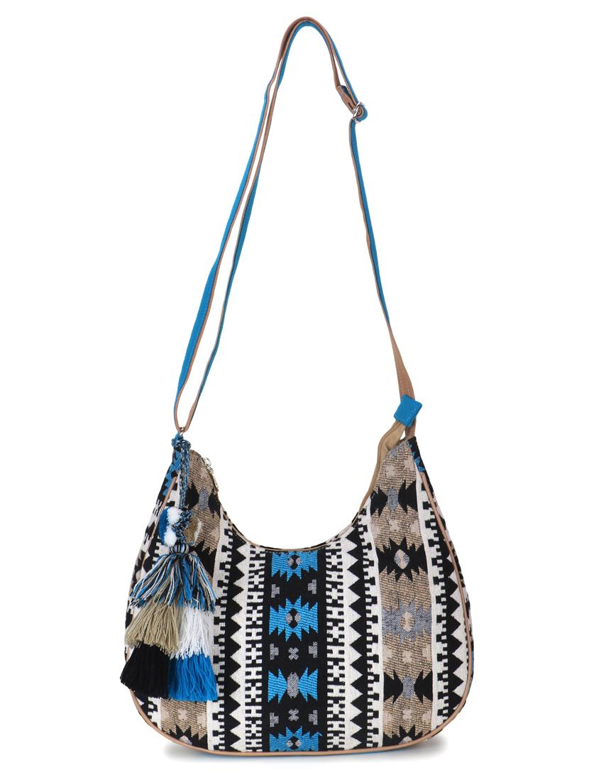 beige canvas sling bag - 19910267 - Standard Image - 6
