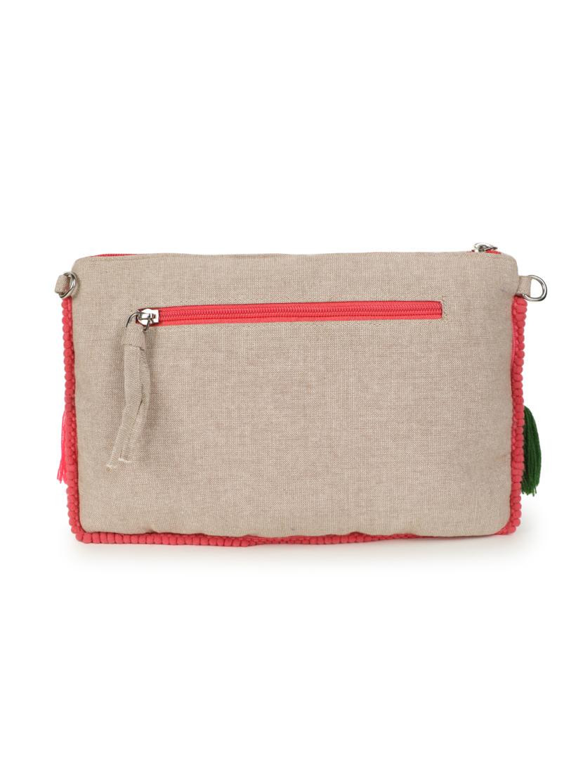 beige canvas sling bag - 19910268 -  Standard Image - 1