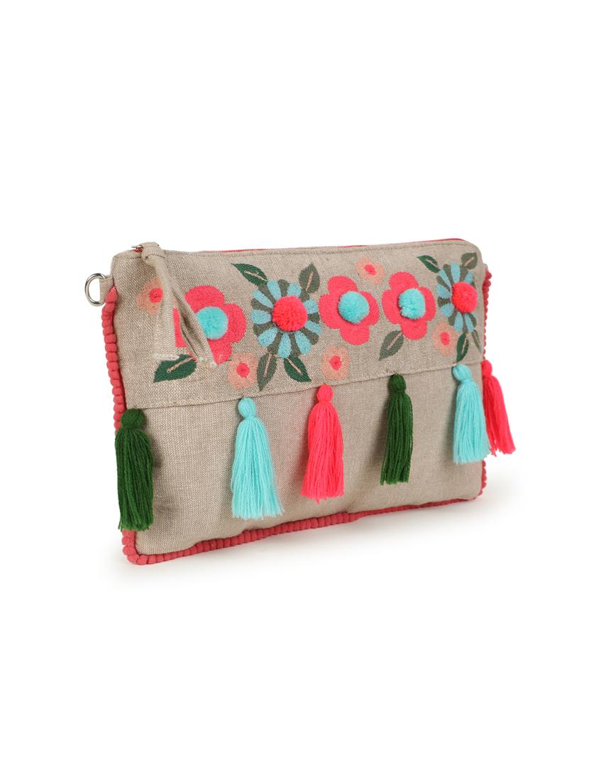 beige canvas sling bag - 19910268 - Standard Image - 4
