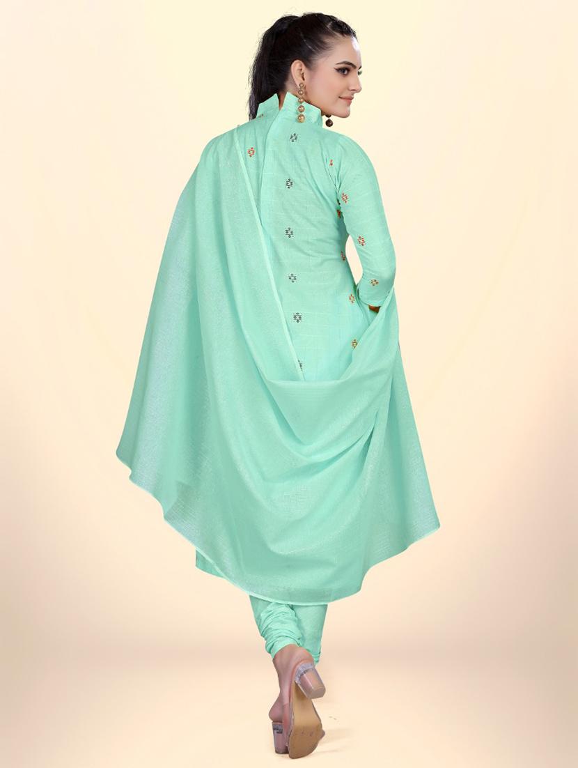 unstitched cotton churidar suit set - 19910322 - Standard Image - 1